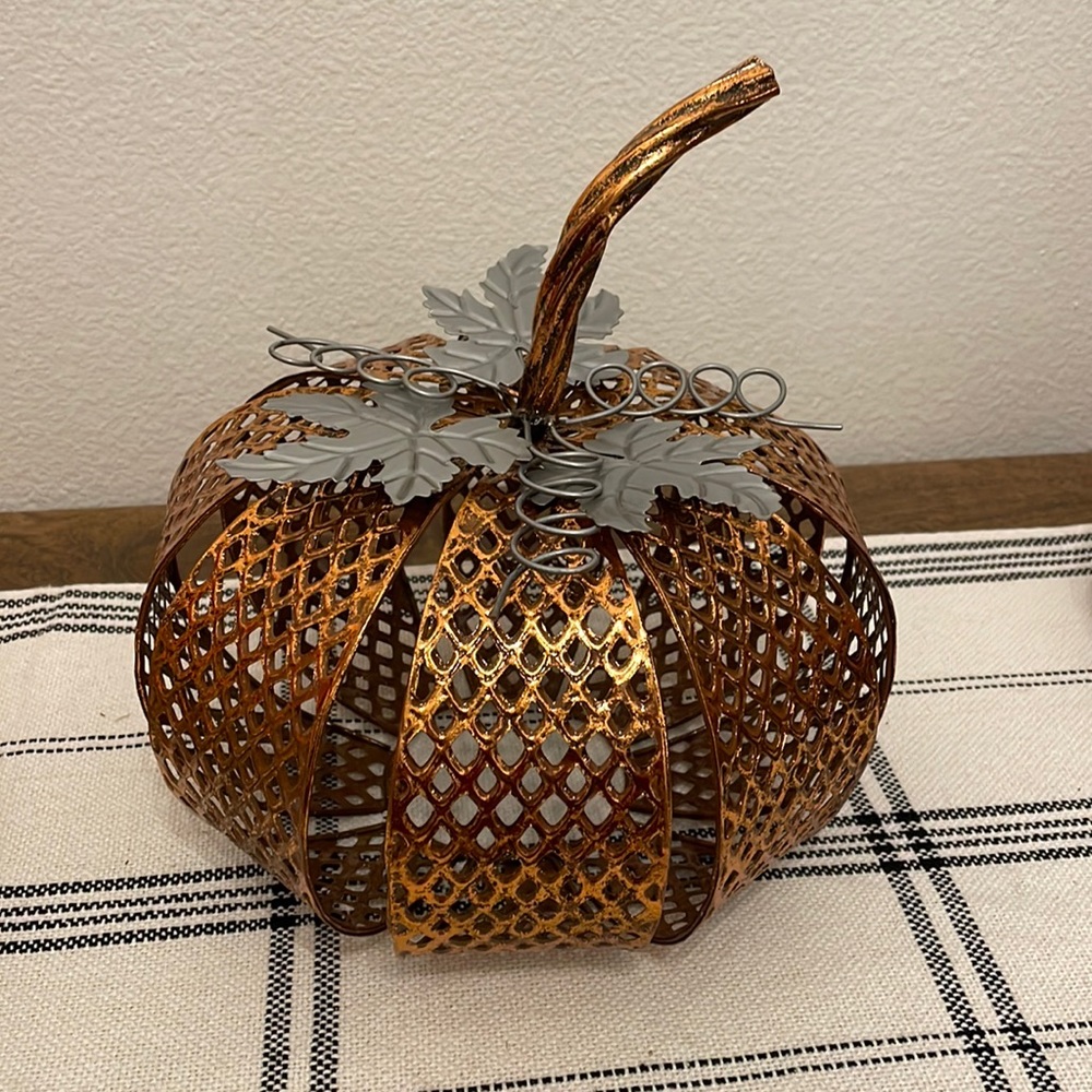 Metal copper pumpkin